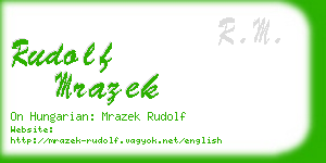 rudolf mrazek business card